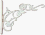 American Tack #579AW 9.5 White Flower Bracket