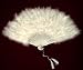 Generous White Feather Hand Fan for costume, halloween, party, dance