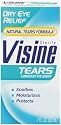 Visine Tears Natural Tears Formula Lubricant Eye Drops, 1-Ounce Bottles (Pack of 3)