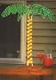 30" Lighted Tropical Holographic Rope Light Palm Tree with Brown Trunk
