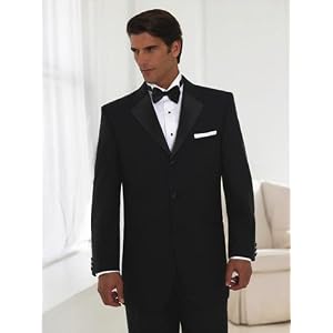 Buy Italian Mens Wedding Tuxedo Suits Merino Wool Extra Fine High Twisted 150s Stain Resistant Suit Jet... by Valenti