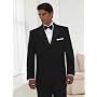 Italian Mens Wedding Tuxedo Suits Merino Wool Extra Fine High Twisted 150s Stain Resistant Suit Jet Black