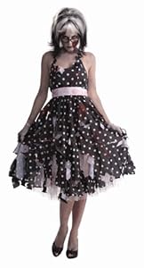 Woman's Zombie Housewife Costume, Black/White, One Size