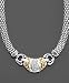 14k Gold & Sterling Silver Diamond Station Necklace (1/4 ct. t.w.)
