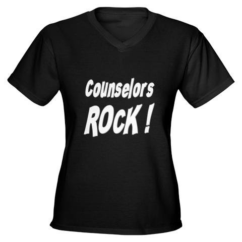 Best Price Counselors Rock Occupations Women's V-Neck Dark T-Shirt by CafePress