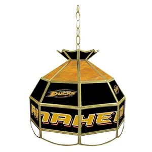 Trademark NHL Anaheim Ducks stained glass Tiffany lamp - 16-inch diameter