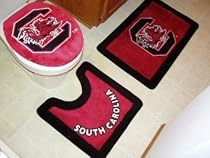 South Carolina Fighting Gamecocks Bathroom 3 Piece Bath Rugs NCAA College Athletics