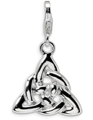 Amore LaVita(tm) Sterling Silver Trinity Knot w/Lobster Clasp Charm for Charm Bracelet