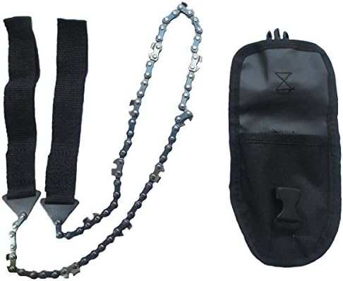 INUWin Survival Pocket Chain Saw ChainSaw Gear Saber Cut With Nylon Pouch Heavy Duty 24'' Inch 24-inch (Standard Sawtooth)