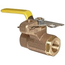 Apollo 75-100 Series Bronze Ball Valve, Two Piece, Inline, Lockable Lever, NPT Female