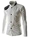 TheLees Mens Casual Slim Fit 2 Tone Button Cardigan