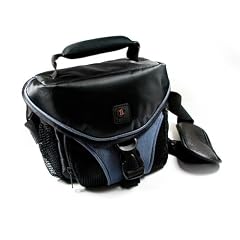 Tuff-Luv Allwetter Schultertasche mit Regenschutz f�r Digitale Spiegelreflex (SLR) Kameras (Schwarz / Azurblau) - Size 1