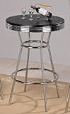 Bar Table with Chrome Plating and Black Top
