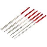 uxcell　ニードルヤスリ　ファイルセット　トライアングル　ラウンドポイント　スクエア　フラット　3mmシャンク径　6 in 1