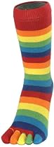TOETOE Socks Knee-high Stripy Rainbow Unisize 4-11 - All Styles