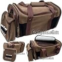 Deluxe Leather Golf Shoe Bag w/ Mesh & Tee Holder