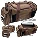 Deluxe Leather Golf Shoe Bag w/ Mesh & Tee Holder