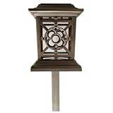 Moonrays 91283 Bancroft Style Solar Powered Plastic Path Light, Bronze
