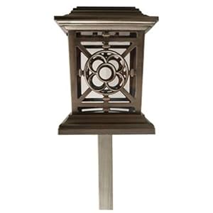 Moonrays 91283 Bancroft Style Solar Powered Plastic Path Light, Bronze by Coleman Cable