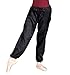 Body Wrappers Ripstop Pants for Dance, Hiking, Workouts and More - Lightweight 100% Nylon Construction with Elastic Waist and Ankle - Unisex Warm Up Pants for Men and Women - Style 701 (Black, XS)