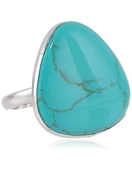 Sterling Silver Turquoise Triangle Shaped Ring