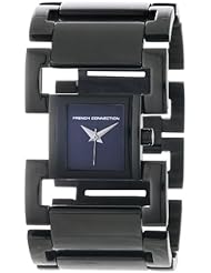 French Connection Womens FC1017B Black-tone Stainless Steel Watch