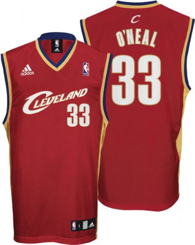 Shaquille O'Neal Jersey: adidas Maroon Replica #33 Cleveland Cavaliers Jersey - X-Large
