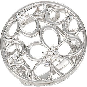 Genuine IceCarats Designer Jewelry Gift Sterling Silver 1/6 Ct Tw Diamond Ring. 1/6 Ct Tw Diamond Ring In Sterling Silver Size 7
