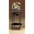 Dark Cherry Finish Wood Phone Stand/Side Table Furniture