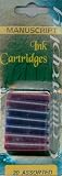 20 assorted coloured cartridges for Manuscript pens