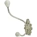Antique White Finished Metal Hook with Ceramic Knob