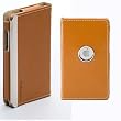 Simplism Leather Flip Case for iPod touch 2G, 3G (Camel)