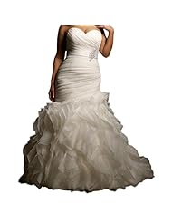 Plus Size Strapless Organza  Dress