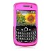 Hot Pink Rubber Feel Snap-On Cover Hard Case Cell Phone Protector for BlackBerry Curve 8520 Gemini
