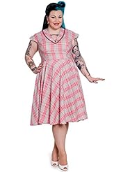 Girls V-neck Plaid Print Cap Sleeves Elasticized   Waistline Cotton Flared-Skirt Belted Vintage Party Dress 