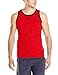 adidas Men's Heathered Tank Top, Scarlet/Black, X-Large