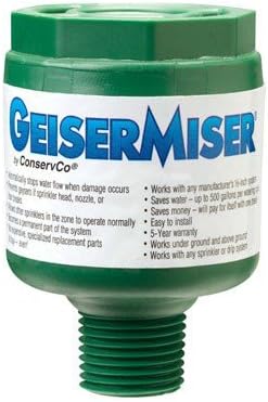 Conservco Geiser Miser Nmg-49 Automatic Sprinkler Shut-Off Valve 1/2 "