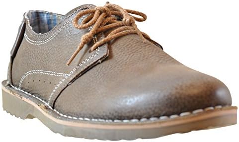 Natha Studios Men's Rosa Leather Lace Up Shoes, Tan, 12