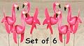 Pink Flamingo Set of 6 Whirlygigs