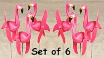 Pink Flamingo Set of 6 Whirlygigs
