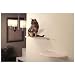 The Refined Feline Cat Cloud Cat Shelves in Off-White, Left Facing