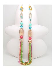 Mixed Colors Seed Bead Necklace In Zinc