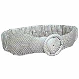 White Reptile Textured Stretch Wide Cinch Belt