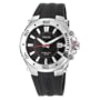 Pulsar Men's PAR143 Kinetic Black Poly Urethane Strap Stainless-Steel Case Black Dial Transparent Case Back Watch