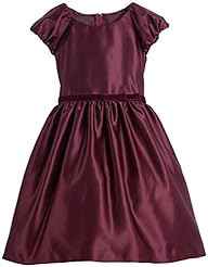 Scoop Neck Above the Knee Satin/Velvet  Dress With a Ribbon  and a Sash 