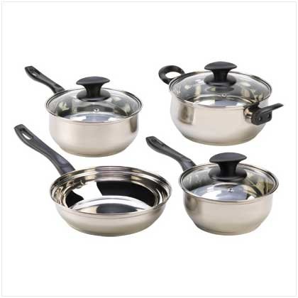 7Pc Stainless Steel Cookware Pot Pan Set With Lids product image