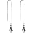 Handcrafted Imperial 925 Silver Threader Earrings