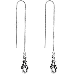 Handcrafted Imperial 925 Silver Threader Earrings