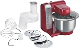 Bosch MUM48R1 K&uuml;chenmaschine / 600 Watt / Edelstahl-R&uuml;hrsch&uuml;ssel / Durchlaufschnitzler / Rezept DVD