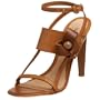 L.A.M.B. Women's Fabienne Ankle Strap,Cognac Leather,10 M US